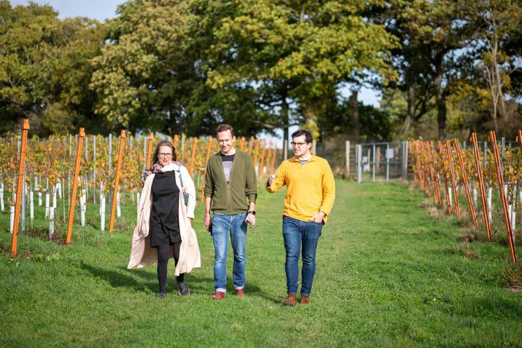 Marasby Values co founders Simon Huntington and Talya Roberson at Artelium wine estate